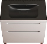 Style Line Тумба с кварцевой раковиной антрацит Остин 80 белая матовая